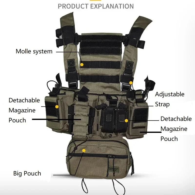Crossfit Gear Men - D3cr peito rig colete multicam preto